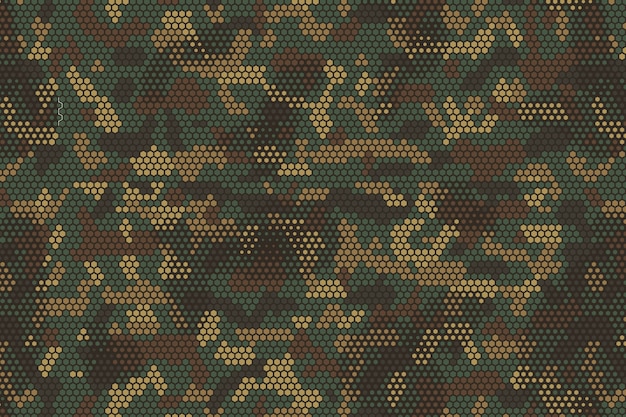 Padrão de camuflagem digital de design plano