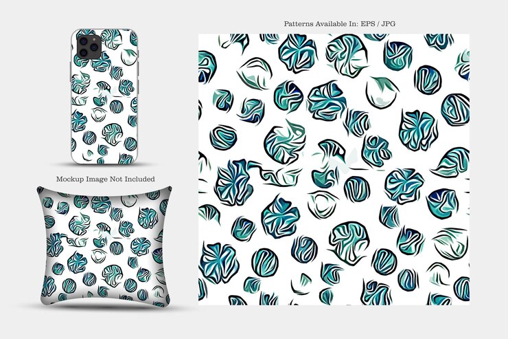 Vetor padrão de capa de vetor imprimível papel de telefone têxtil e textura de ilustração de papel de parede