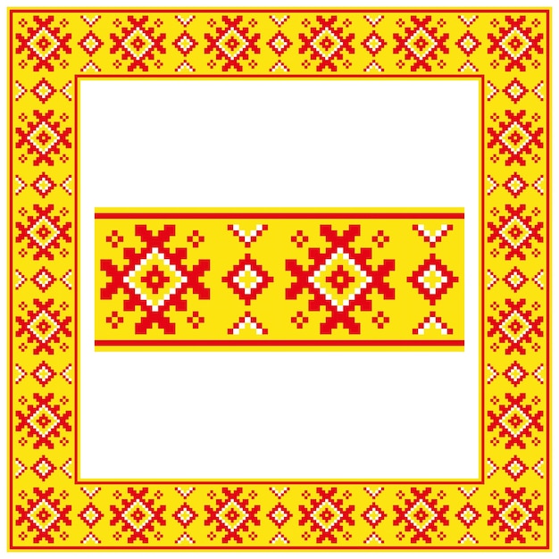 Vetor padrão de cor quadrada de ornamento