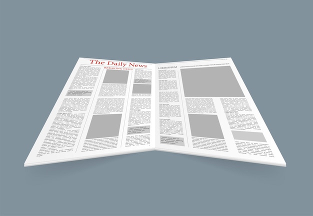 Padrão de corte de papel vintage com jornal em fundo branco para design de impressão conceito