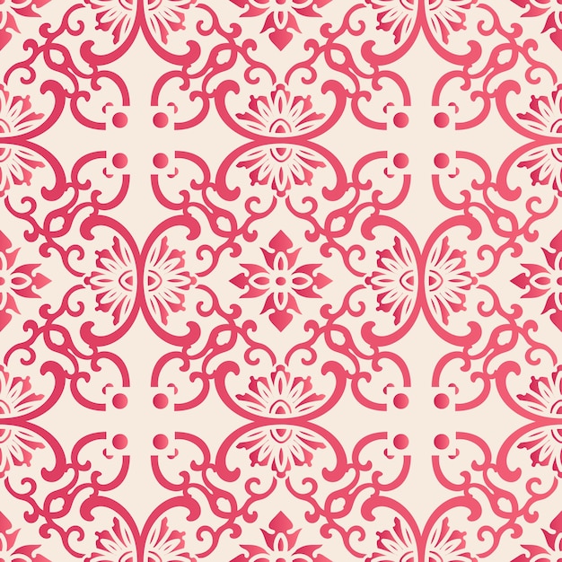 Padrão de curva de flor botânica de estilo chinês sem costura elegante. design de papel de parede retro tradicional.