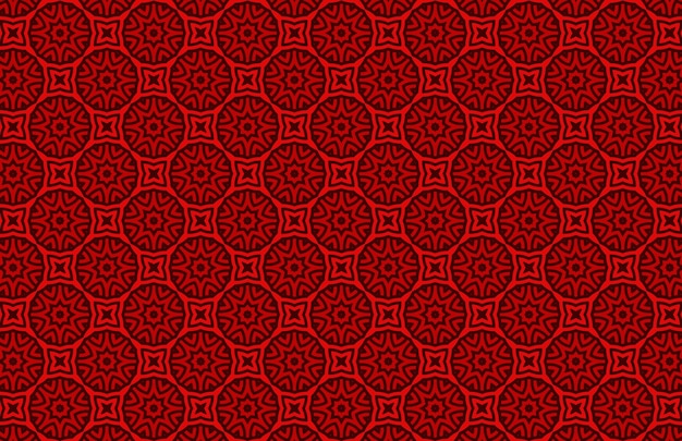 Padrão de design de tecido mandala vermelho