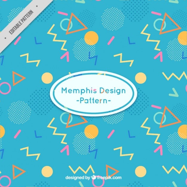 Padrão de design memphis colorido