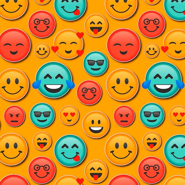 Padrão de emoticons de sorriso