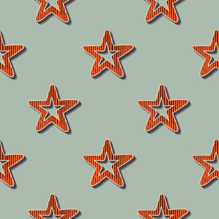 Vetor padrão de estrelas retrô, fundo geométrico abstrato nos anos 80, estilo dos anos 90. ilustração geométrica simples