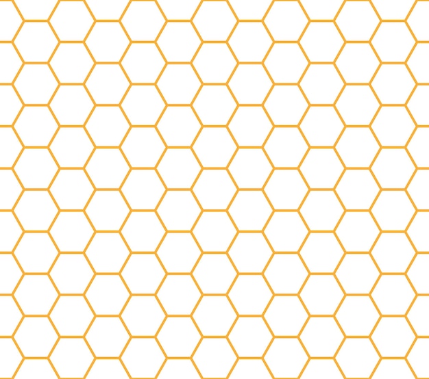 Padrão de favo de mel sem costura laranja e branco