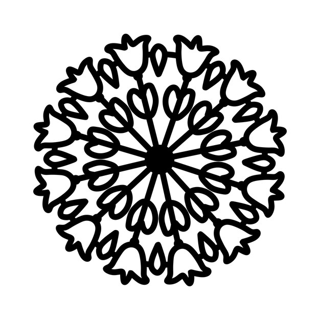 padrão de flor desenhado à mão