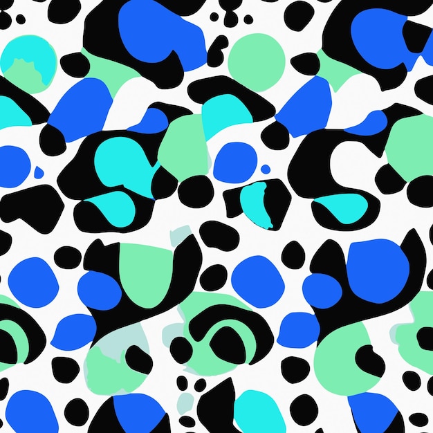 Padrão de formas abstratas coloridas recortes estilo Matisse ilustração padrão de tecido