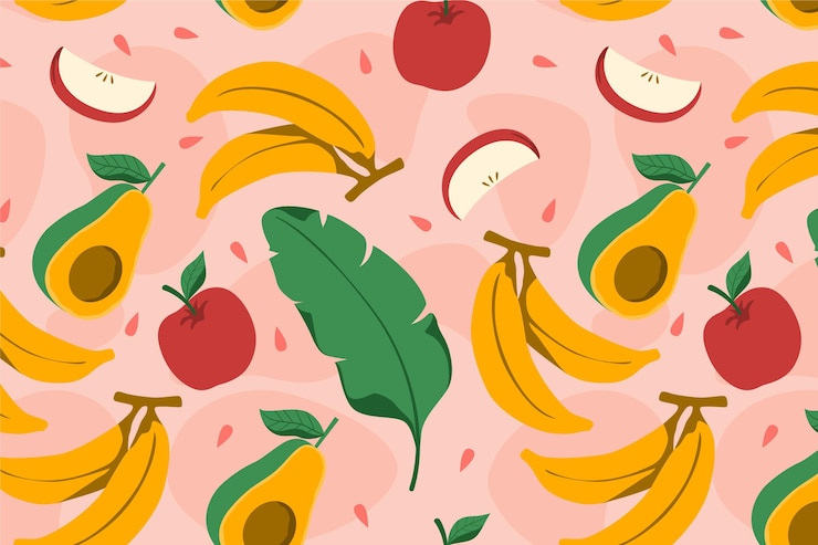 Vetor padrão de frutas coloridas