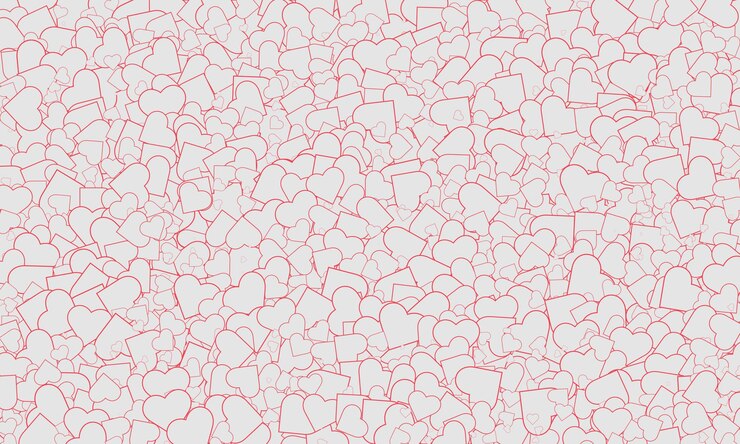 Vetor padrão de fundo de amor aleatório bom para site, design, papel de parede, plano de fundo, conteúdo de mídia social