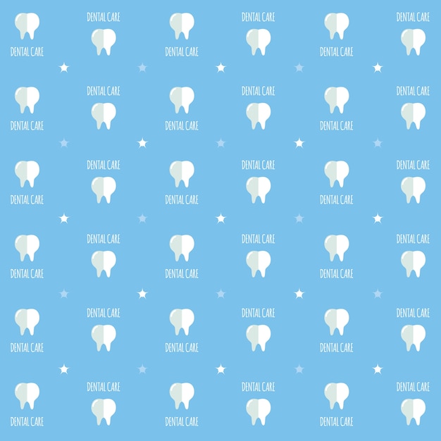 Vetor padrão de fundo dental tema da cor do céu azul