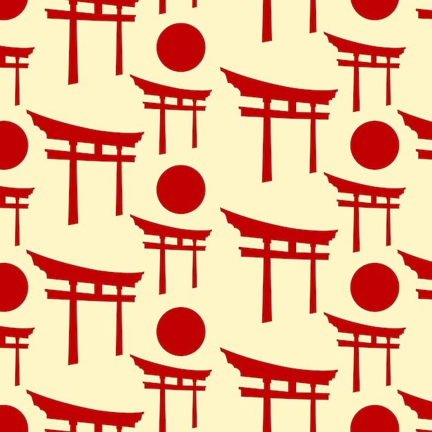 Vetor padrão de fundo japonês