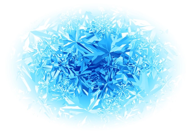 Vetor padrão de geada azul do inverno em fundo branco. eps8. cores globais rgb. um gradiente editável é usado para recolorir facilmente