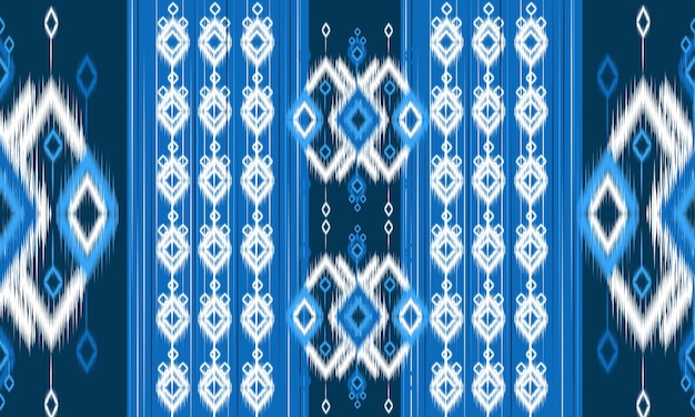 Vetor padrão de ikat étnico geométrico design tradicional oriental para segundo plano.