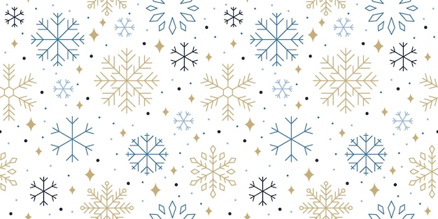 Padrão de inverno de fundo de flocos de neve