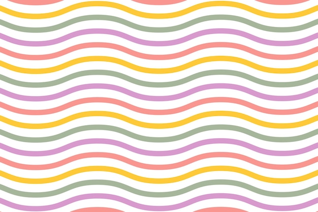 Padrão de linha ondulada multicolorida abstrata