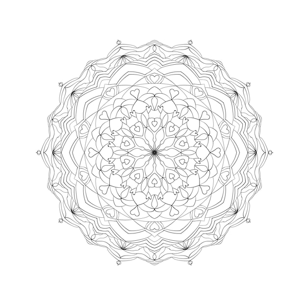 Padrão de mandala circular. elemento de design gráfico vetorial. ornamento decorativo em estilo étnico.