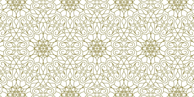 Padrão de mandala de fundo dourado elegante