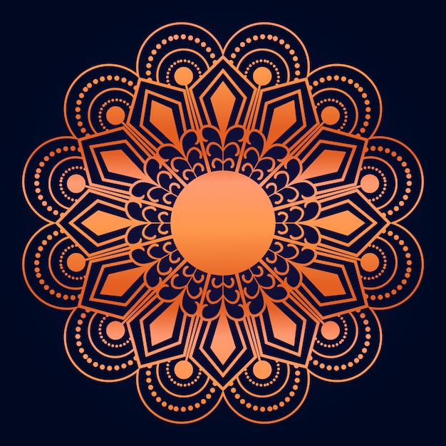 Padrão de mandala de luxo estilo islâmico est