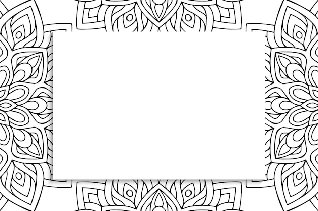 Padrão de mandala decorativa decorativa com copyspace.