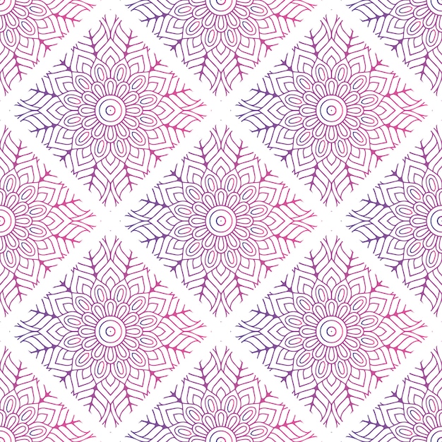 Padrão de mandala decorativa gradiente