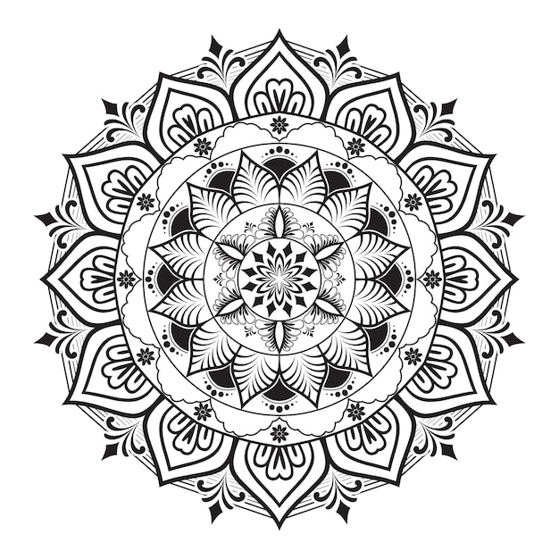 Padrão de mandala em fundo branco