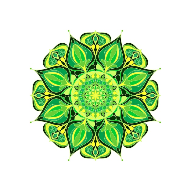 Vetor padrão de mandala floral. elemento de design gráfico.