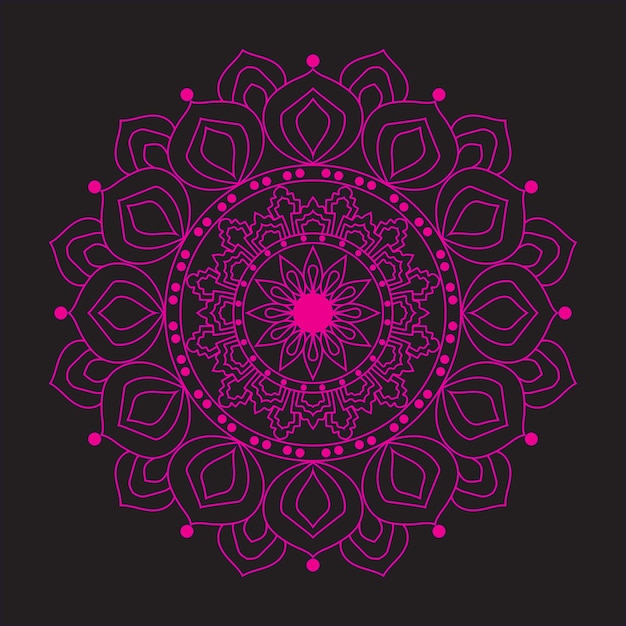 Padrão de Mandala Flower Bloom Padrões radiais Desenhos