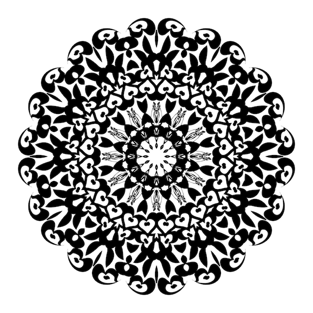 Padrão de mandala livro de colorir arte papel de parede design azulejo padrão cartão de saudação adesivo laço