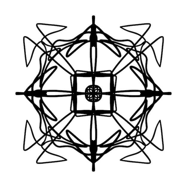 Padrão de mandala para tile symmetrical doodle linear