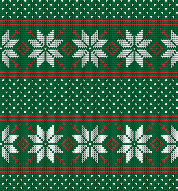 Padrão de Natal e Ano Novo de malha