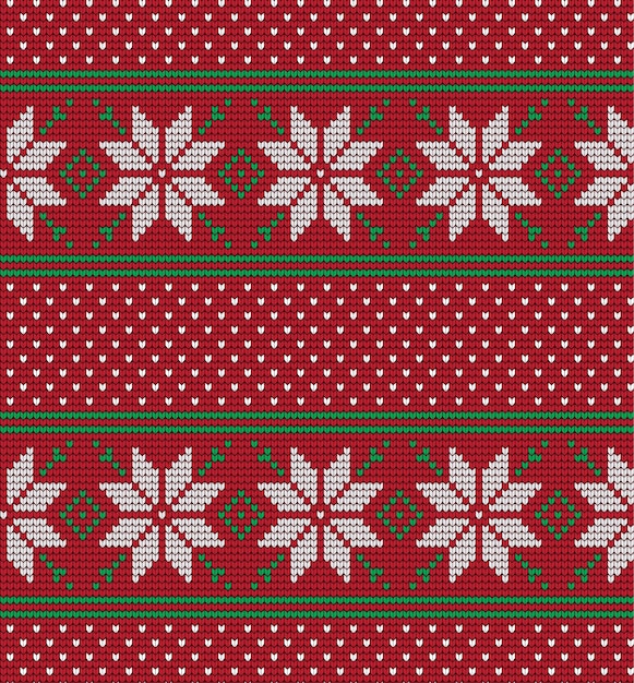 Padrão de Natal e Ano Novo de malha