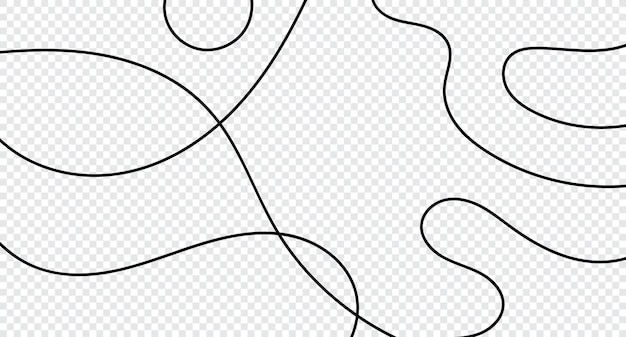 Padrão de ondas curvas linha fina fundo abstrato ondulado linha arte listrada ilustração vetorial
