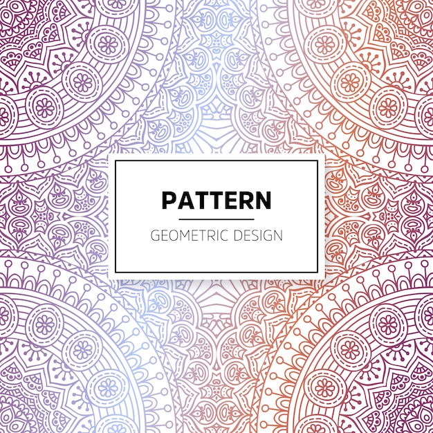 Padrão de ornamento de luxo floral indiano.