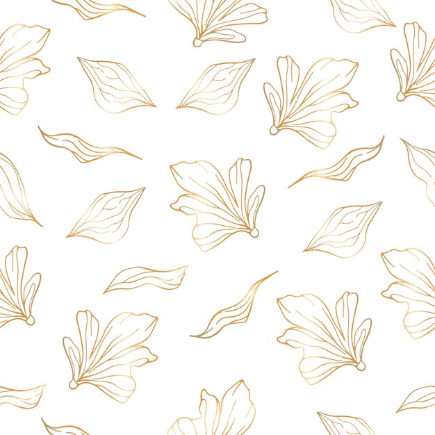 Vetor padrão de ouro elegante fundo floral ilustração botânica vetorial modelo de cartão de convite de casamento