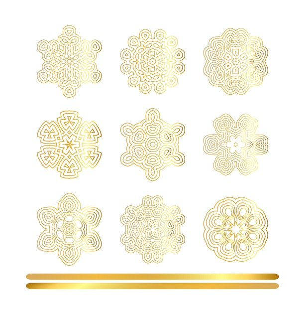 Padrão de ouro oriental vetor ornamento dourado abstrato ilustração vetorial