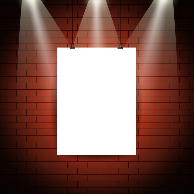 Vetor padrão de parede de tijolos com design de ilustração vetorial do quadro de avisos em branco