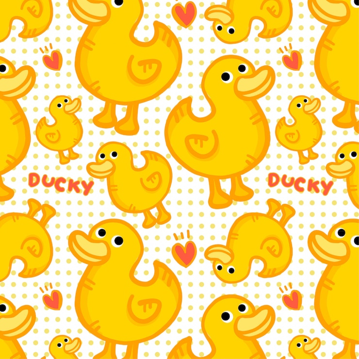 Padrão de pato amarelo dos desenhos animados
