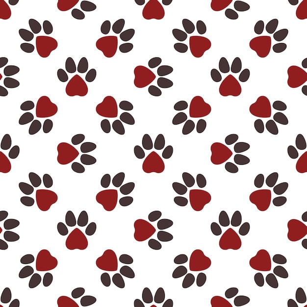 Padrão de pegadas de animais vetor bonito fundo transparente