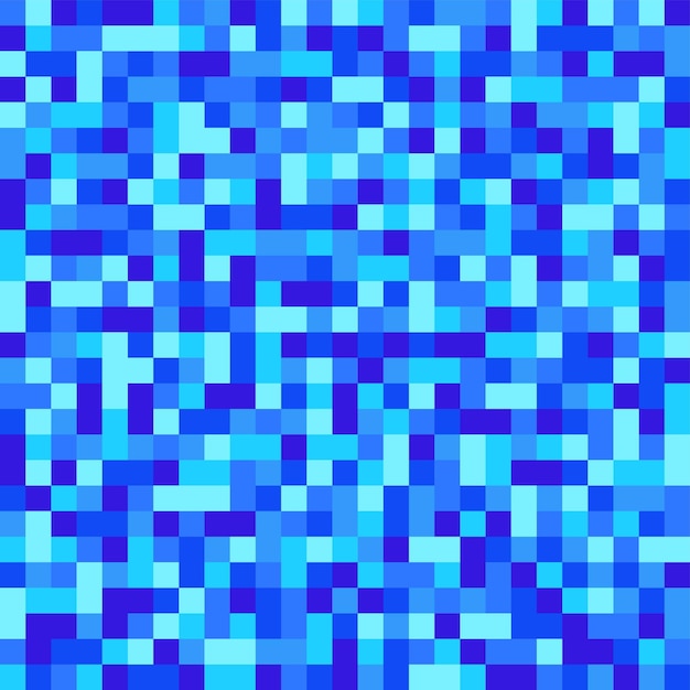 Vetor padrão de pixel de cor azul ou fundo em pixel art