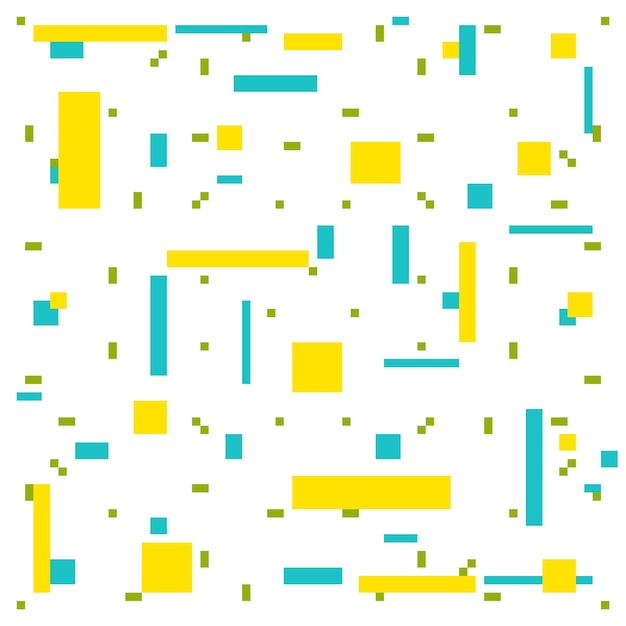 Vetor padrão de pixel geométrico quadrado ou fundo em pixel art