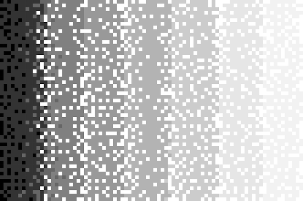 Padrão de pixels Desenho de gradiente de mosaico abstrato Fundo de fundo monocromático Ilustração vetorial
