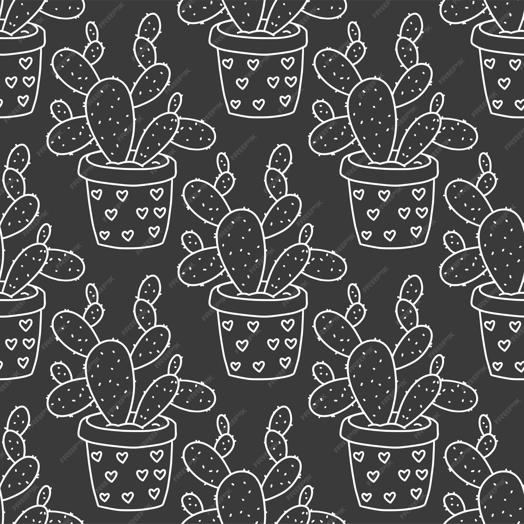 Cactus Set Cactus Text Padrões Sem Costura Succults Art Cactos Fundo Floral  Imprimir Vetor De Cartaz Ilustração Stock - Ilustração de jogo, suculentos:  159765908