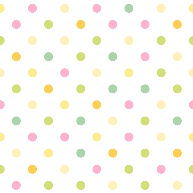 Padrão de polka dot textura colorida sem costura