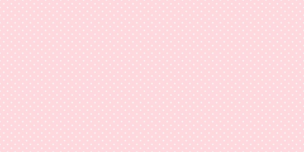 Vetor padrão de pontos brancos sem costura em fundo rosa