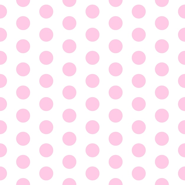 Vetor padrão de pontos fundo pontilhado sem costura rosa e branco