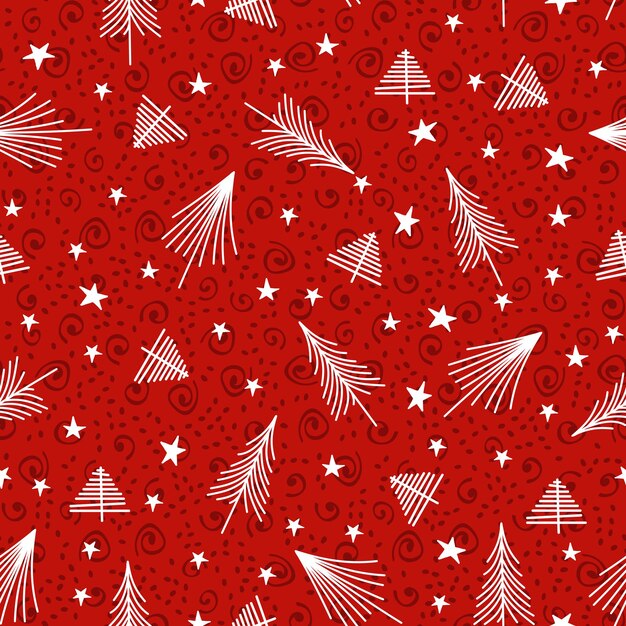 padrão de rabiscos de estrela de árvore de Natal