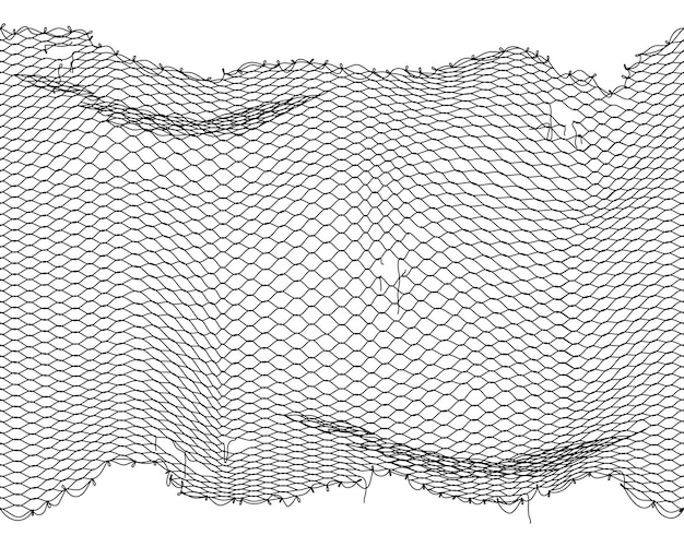 Vetor padrão de rede de pesca de fundo com buracos