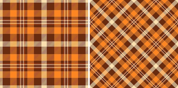 Padrão de tecido de vetor de textura de verificação com fundo de tartan em quadros sem costura