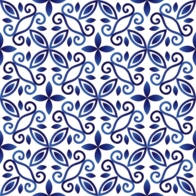Padrão de telha cerâmica motivos árabes indianos islâmicos padrão sem emenda de damasco fundo boêmio étnico de porcelana impressão de flores abstratas para tecido e papel